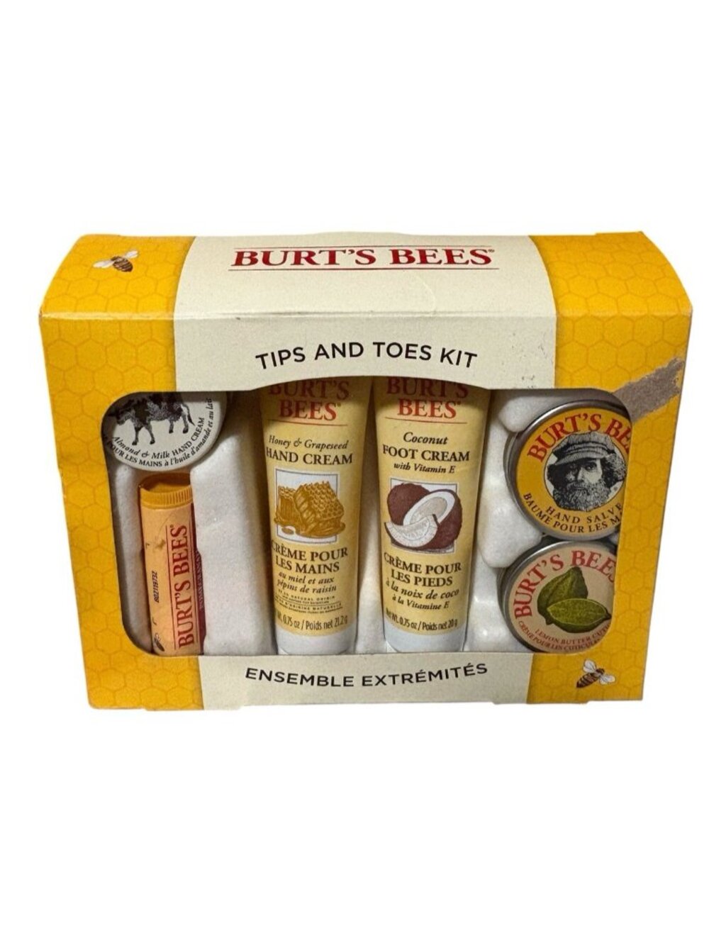 -New Burt's Bees Tips and Toes Kit 6ct